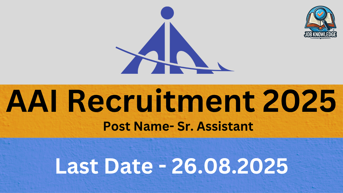 AAI Recruitment 2025 poster for Sr. Assistant.