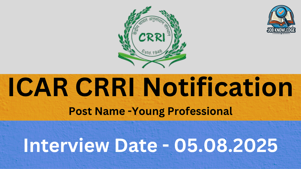 A banner with the IISER Bhopal logo and "Job Knowledge" logo, announcing "IISER Bhopal Recruitment" for the post of "Junior research fellow". The last date for application is "02.08.2025". The background is a mix of orange and blue textured surfaces.