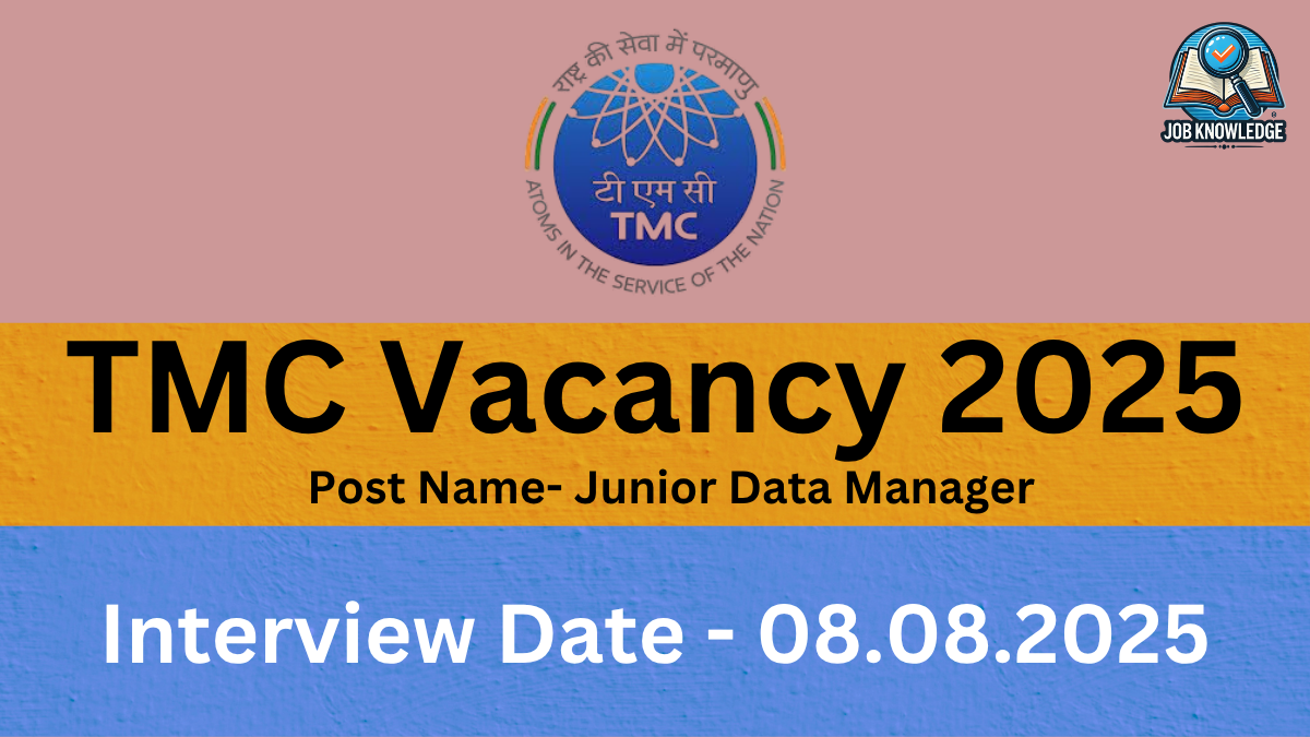 TMC Vacancy 2025 for Junior Data Manager.