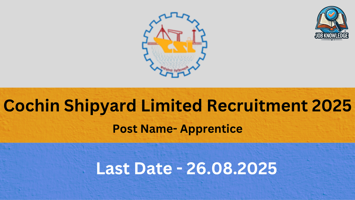 Step 1: Registration on NATS Portal Visit NATS Apprenticeship Portal Click on "Student" → "Student Register" Fill in all required details: Personal Information Educational Qualifications (Degree/Diploma in Engineering) Contact Details Verify your email & mobile number via OTP A unique Enrolment Number will be generated Step 2: Apply for Hooghly Cochin Shipyard Limited (HCSL) Login to NATS Portal using your credentials Under "Establishment Search", type "Hooghly Cochin Shipyard Limited" Click "Apply" against the advertised vacancy Check status as "Applied" in your dashboard